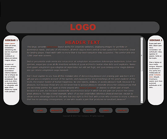 EastSentral website template
