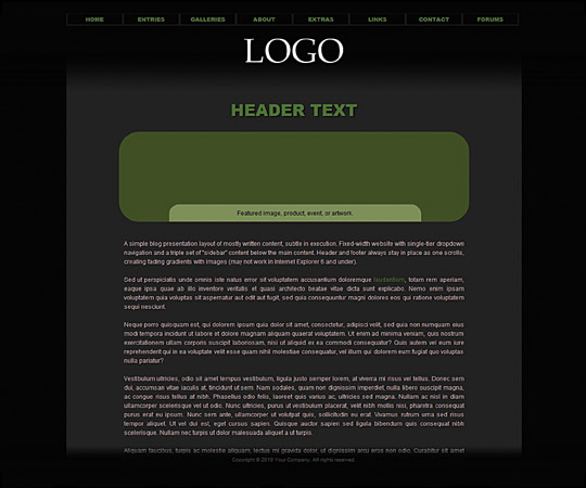 Gossamer website template
