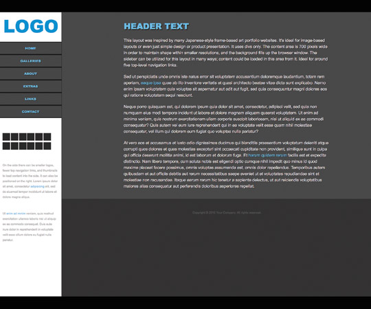 jArtist website template