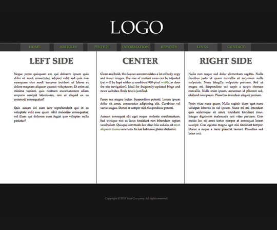 News-like website template